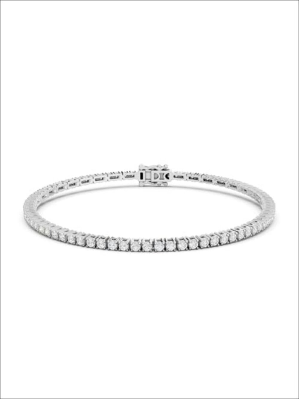 925 Sterling Silver Lab Grown Diamond Tennis Bracelet 1 Ct IGI Certified